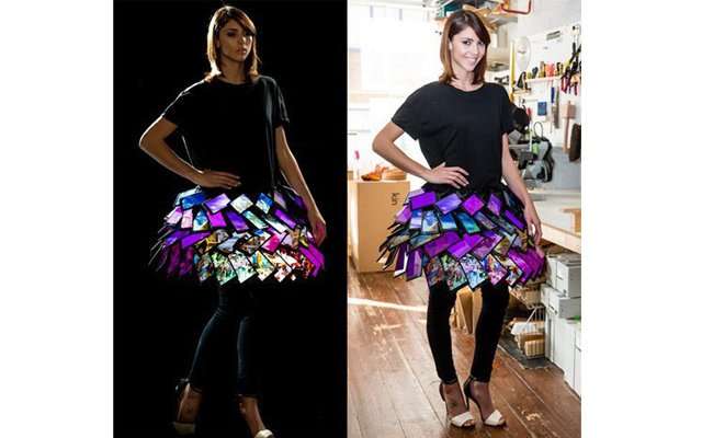 Создана первая в мире юбка из смартфонов
