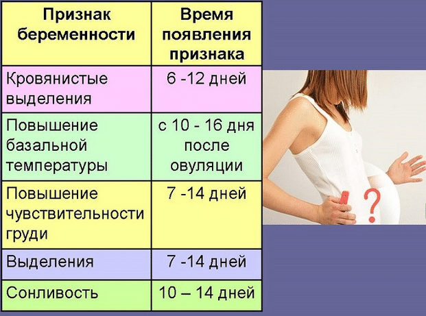 Самые первые признаки беременности