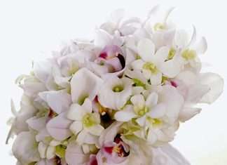 Білі весільні букети на фото