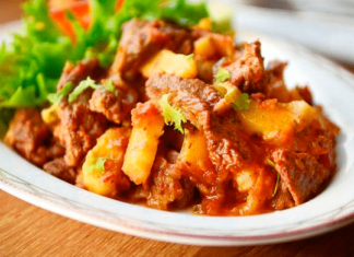 Азу по-татарськи з солоними огірками: покроковий рецепт з фото