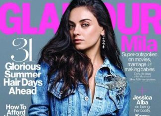 Міла Куніс для журналу American Glamour.