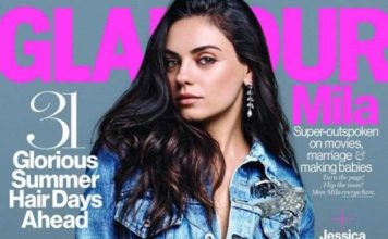 Міла Куніс для журналу American Glamour.