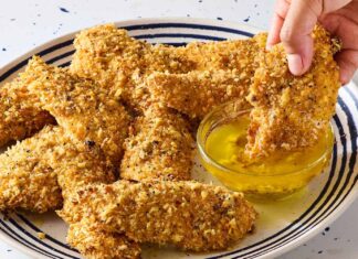 Лимонні Курячі Тендери з Пармезаном: Хрусткі, Ароматні та Запечені у Духівці